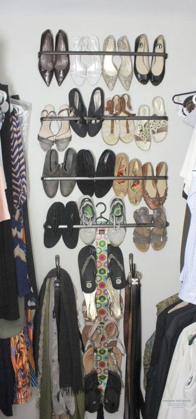 small closet organization ideas with curtain rods