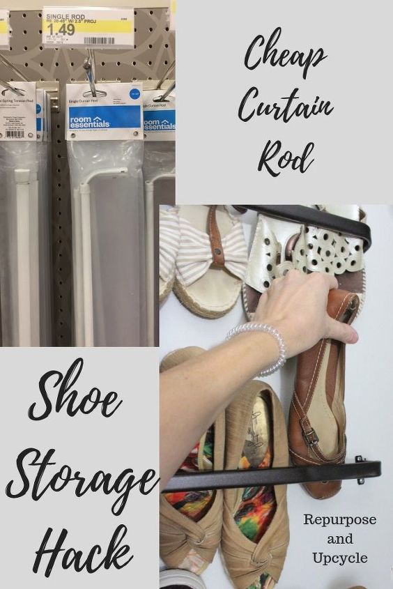 small closet organization ideas with curtain rods