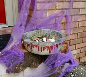 diy halloween concrete candy bowl
