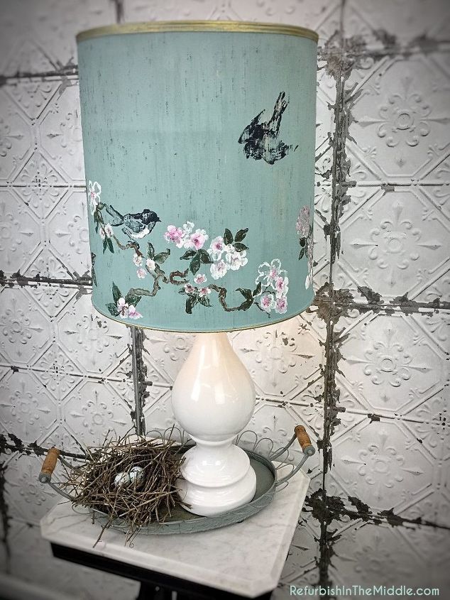 diy how to style a lampshade makeover