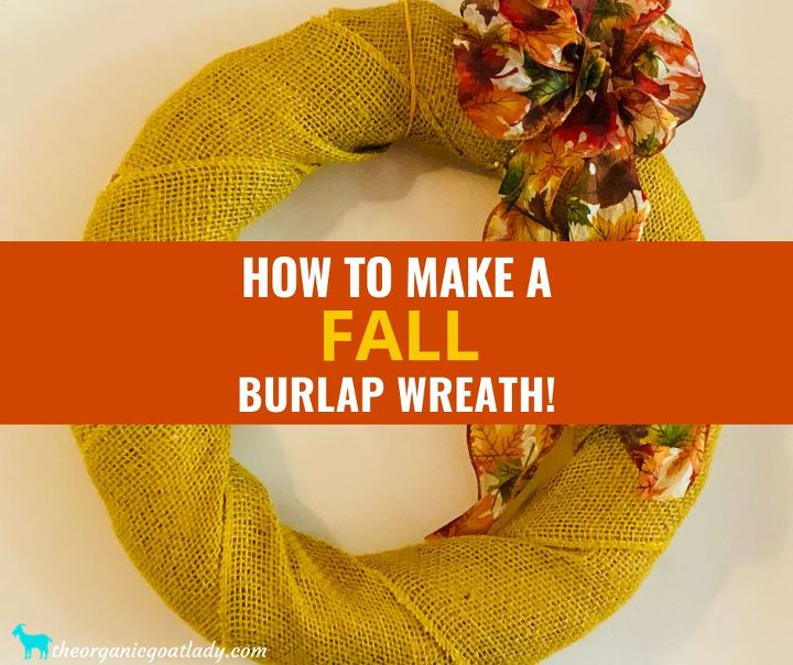 how to make a fall burlap wreath
