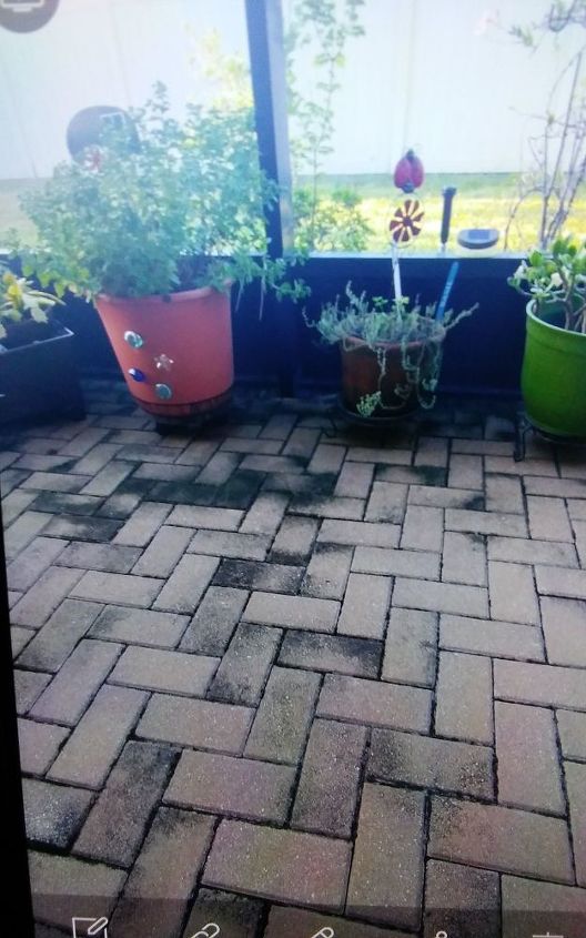 q how do i clean brick pavers on an enclosed screened patio