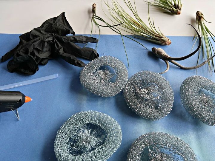 cmo hacer una adorable planta de aire y medusa de alambre