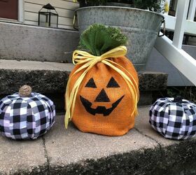 How to Create Festive Handmade Halloween Burlap Jack-o'-Lanterns