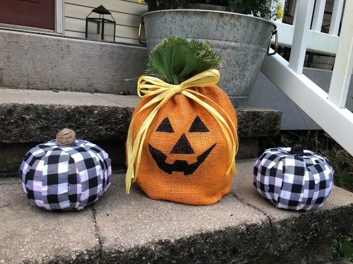 How to Create Festive Handmade Halloween Burlap Jack-o'-Lanterns
