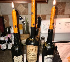 halloween wine bottles decor