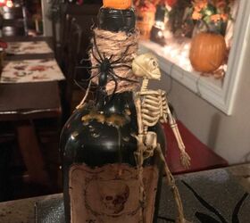halloween wine bottles decor