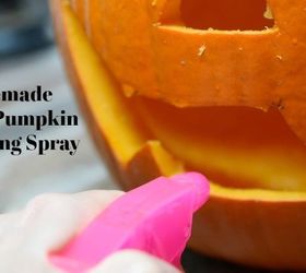 homemade carved pumpkin preserving spray no bleach