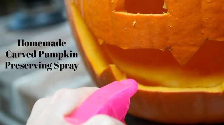 homemade carved pumpkin preserving spray no bleach