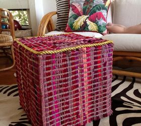 homegoods fabric covered ottoman hack
