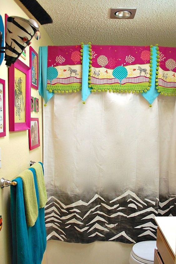 cortina de chuveiro diy ombre zebra skin