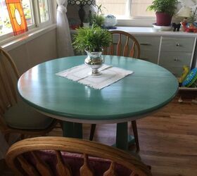 Round Oak Table Painted