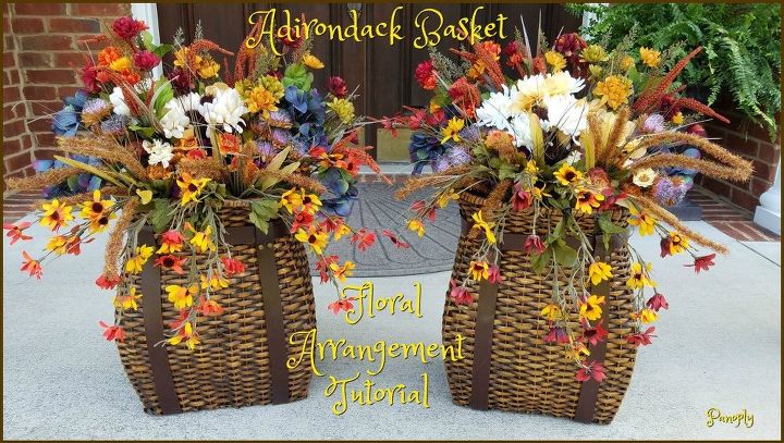 adirondack floral basket arrangement tutorial, Adirondack Basket Floral Arrangement Tutorial