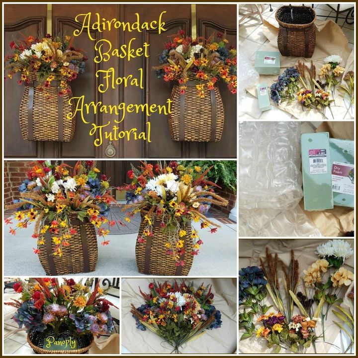 adirondack floral basket arrangement tutorial
