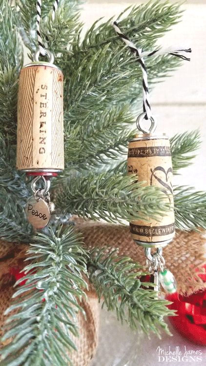 easy wine cork ornaments