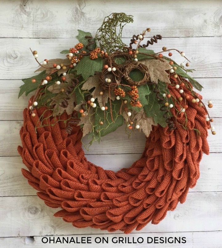 petal pumpkin wreath