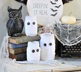 cute simple halloween mummy jars