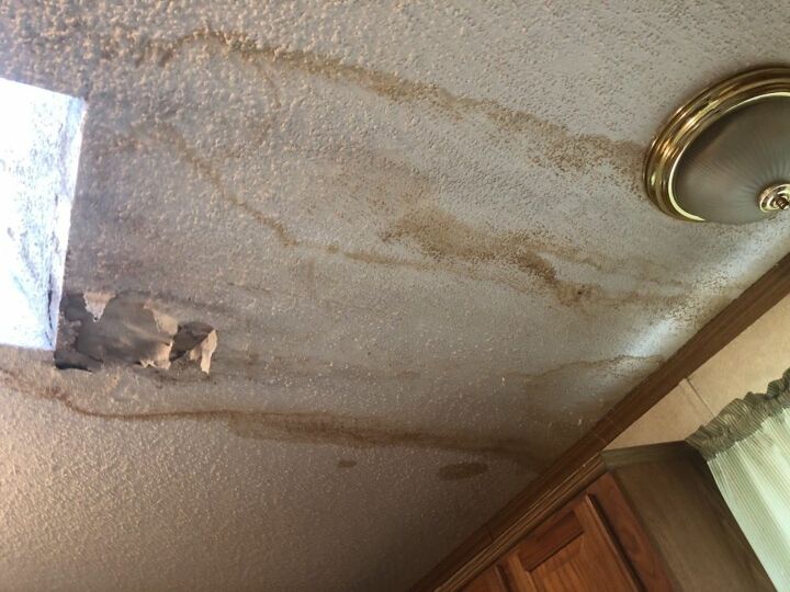 q what is the easiest way to get rid of very bad water stains and mold