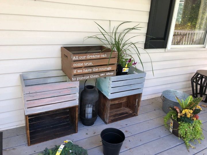 cajas de madera como jardineras de otoo puerta delantera porche refresh