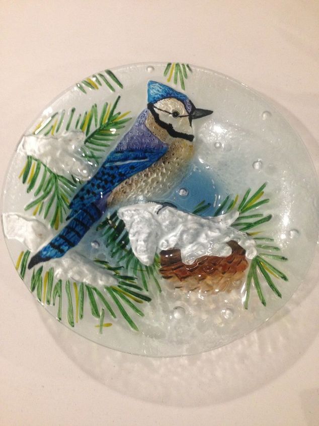 alimentador ou banheira para pssaros de gaio azul reciclado diy