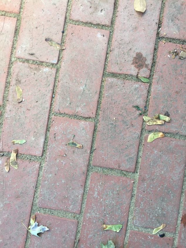 q how do i remove polymeric sandthat dried on our brick pavers