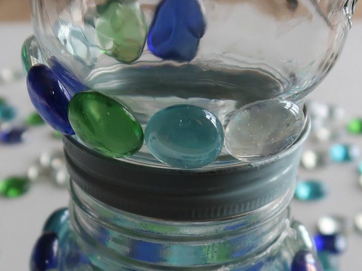 como fazer uma linda lanterna de vidro com gemas