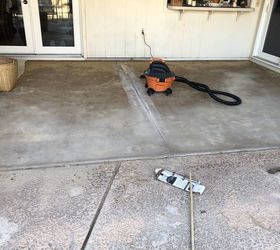 q how can i easily remove adhesive from a patio