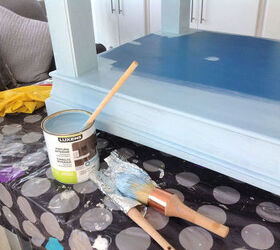 revitalise your furniture with a quick colour change, Putting on the 1st coat of paint