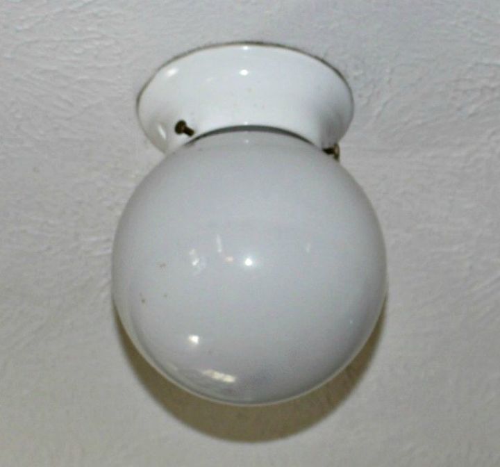 easy globe ceiling light makeover that is renter friendly