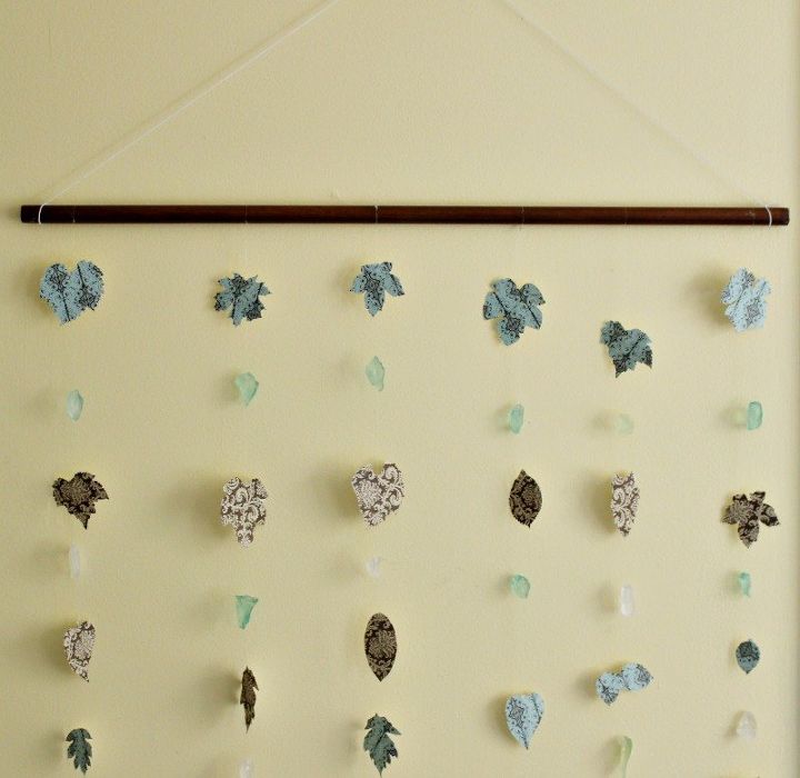 haz una bonita hoja de papel de otoo para colgar en la pared