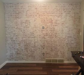 DIY Faux Brick Accent Wall Tutorial - With Whitewash!