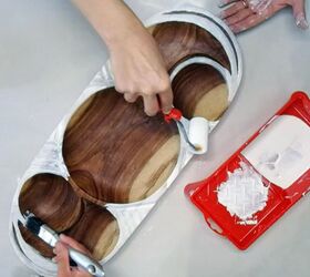 scandi wood serving bowl