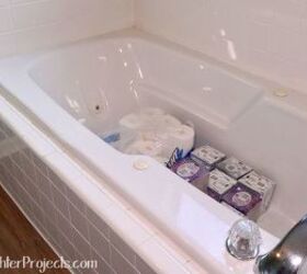 Why she stuffs extra toiletries into her unused bathtub