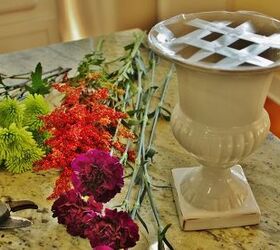 small table solutions for holiday dinners my top three tips, My favorite flower frog A DIY tape grid