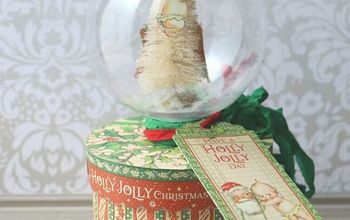 Caja regalo globo de nieve DIY para las fiestas