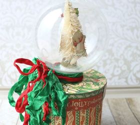 snow globe gift box diy for the holidays