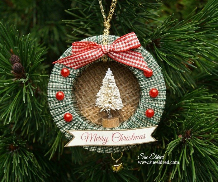 mini ribbon wreath ornaments