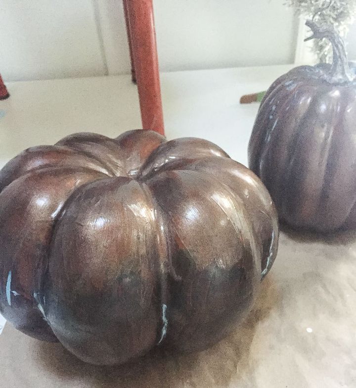 painted metallic pumpkins