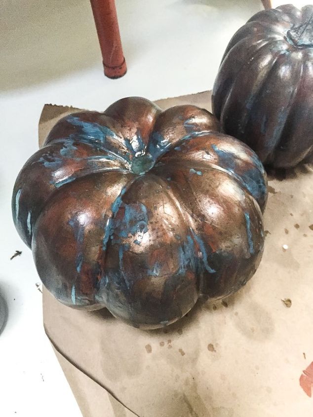 painted metallic pumpkins
