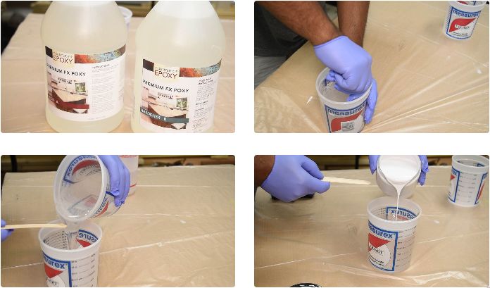 how to make a epoxy resin table top