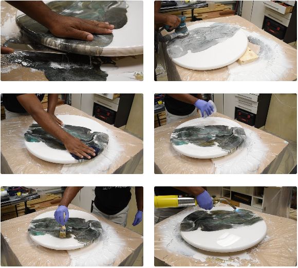 how to make a epoxy resin table top