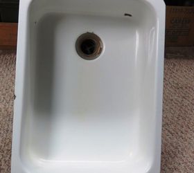an easy and water saving diy potting bench sink, 13 X17 travel trailer sink