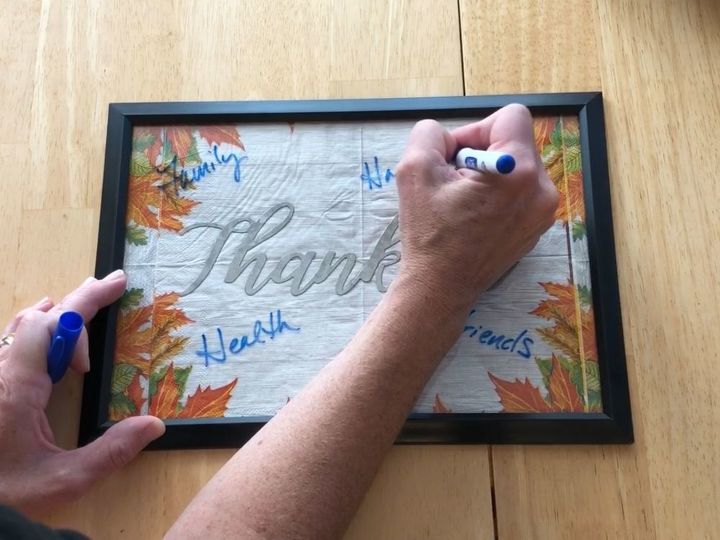 dry erase thankful board