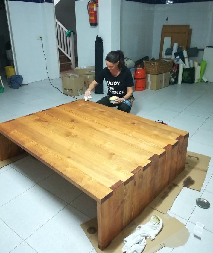 mancha a madeira com leo de teca de acabamento profissional