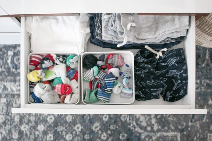 how to organize a nursery dresser