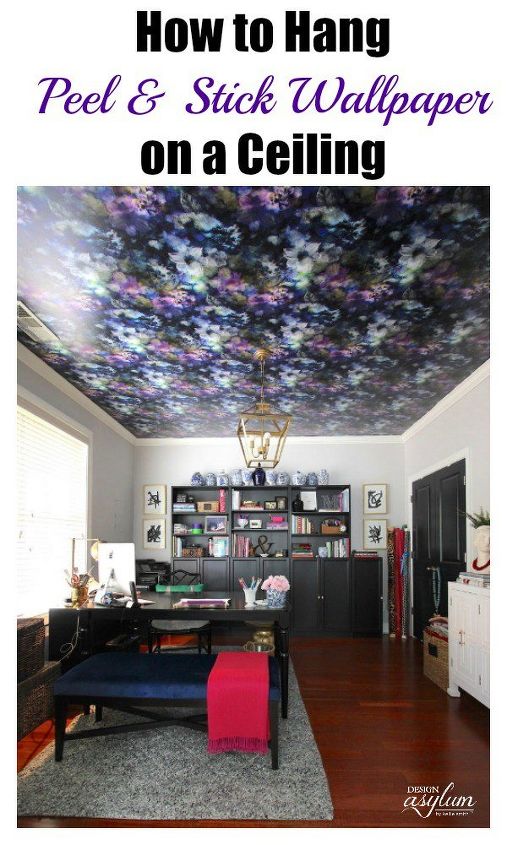 How to Hang Peel and Stick Wallpaper on a Ceiling DIY | Hometalk