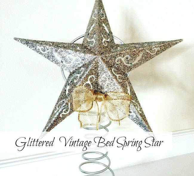 glittered bed spring stars