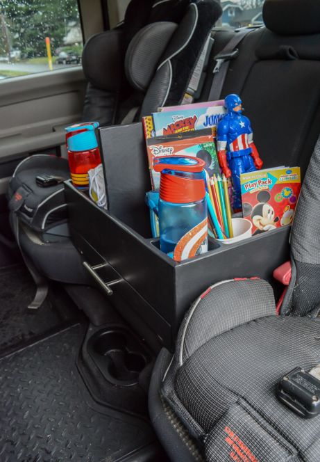 diy road trip backseat car organizer