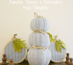 pumpkin topiary embroidery hoop pumpkins