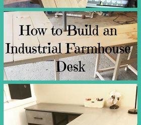 diy gorgeous industrial farmhouse desk